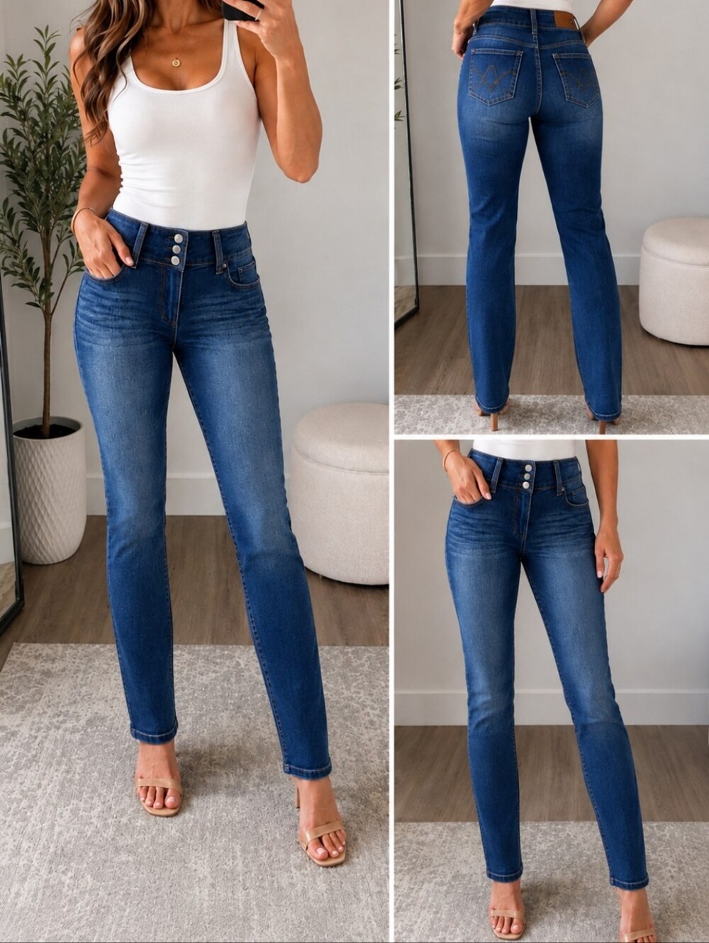 Wallflower Dark Blue Denim High-Rise Jeans